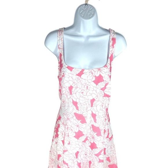 Three Graces London Ada Embroidered Cotton Midi Dress Pink Size 16 NWT Resort - Picture 6 of 12